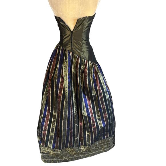 Jessica McClintock Vintage Taffeta Ball Gown Fancy Dress Strapless Size 6 - Picture 10 of 16